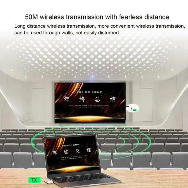50M 1080P 5G نقل لاسلكي جهاز ريسيفر استقبال وإرسال الفيديو HDMI-متوافق موسع عرض كابل محول الشاشة للكاميرا