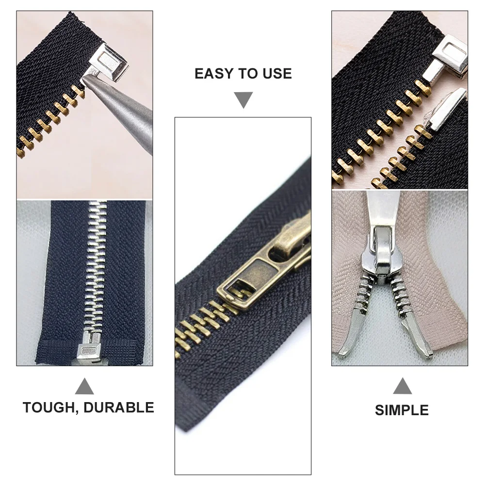 

24 set Zipper Head Accessories Replacement For Clothes Garment Repair Kit Zipper Stop Insertion Pin Clothing Repairing Tool Set