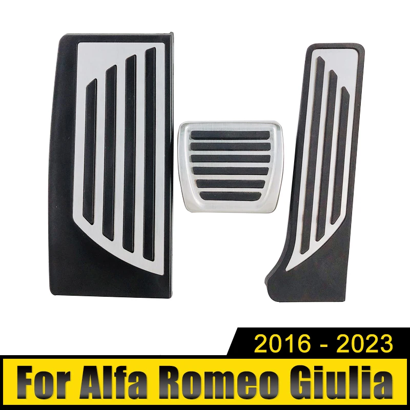 For Alfa Romeo Giulia 2016 2017 2018 2019 2020 2021 2022 2023 Car Gas Fuel Accelerator Brake Pedals Cover Non-Slip Case Trim Pad