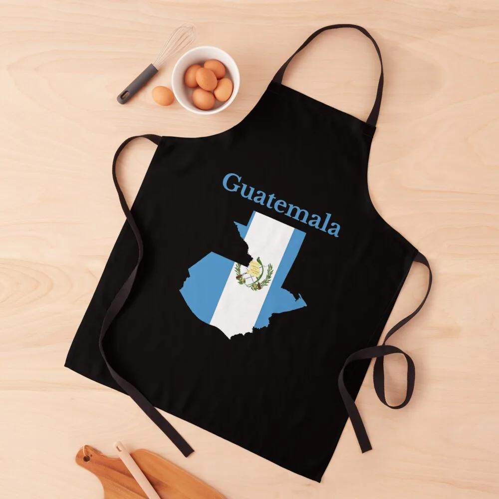 

Guatemala Flag Map Design. Apron Teacher cook wear bib Apron