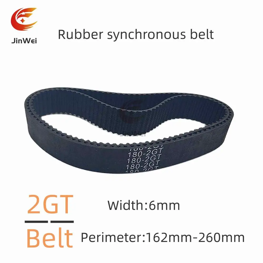 

2GT GT2 Width:6mm High-Quality Rubber Closed-Loop Timing Belt, Belt Circumference 162mm-260mm, Used For 3D Printers