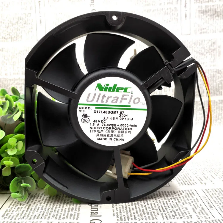 

НОВЫЙ ОРИГИНАЛЬНЫЙ X17L48BGM7-07 DC48V 1.6A 17251 172x172x51 мм ОХЛАЖДАЮЩИЙ ВЕНТИЛЯТОР РАДИАТОР