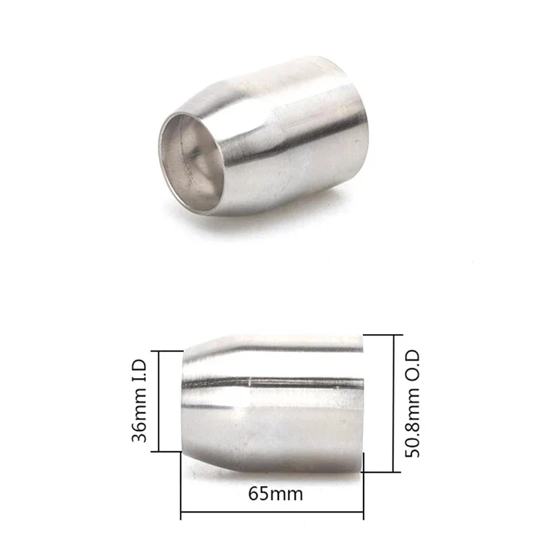 60mm to 51 mm to 36mm Motorcycle Exhaust Muffler Welding Head Mild Steel Converter Adapter Reducer Connector Pipe Tube