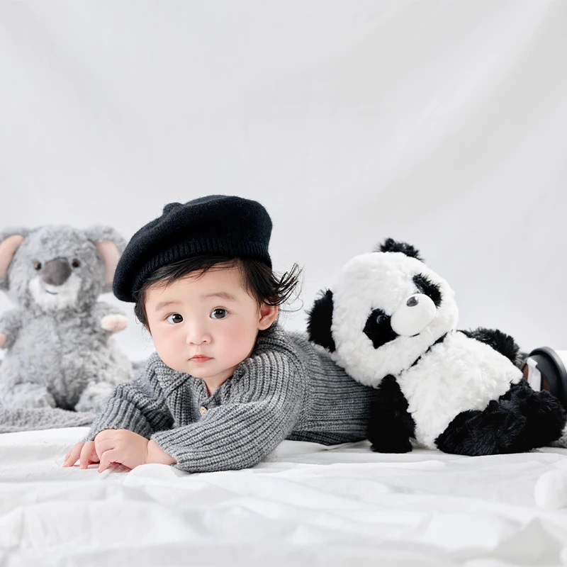 3-4M Baby Girl Tinta unita Manica lunga Abiti Invernali Vestiti appena nati 2 pezzi Set con berretto Cappello Calzini Puntelli per fotografia neonato