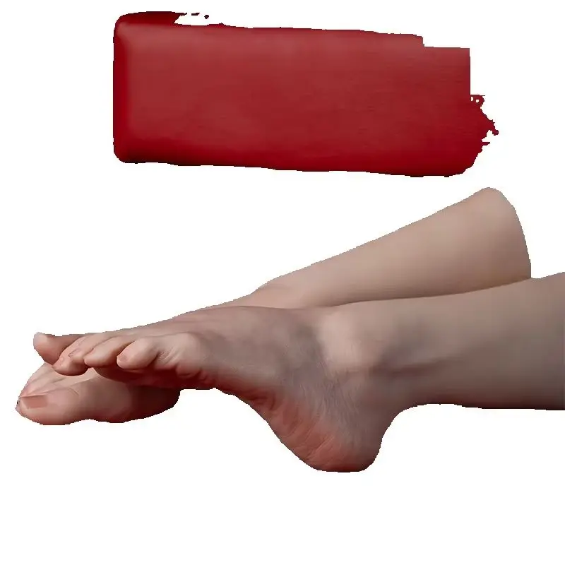 Female Silicone Foot Model Lifelike Lady Mannequin Feet Fetish for Fake Nails Salon Art Shoes Display Sole Wrinkles Feet TGJ3728