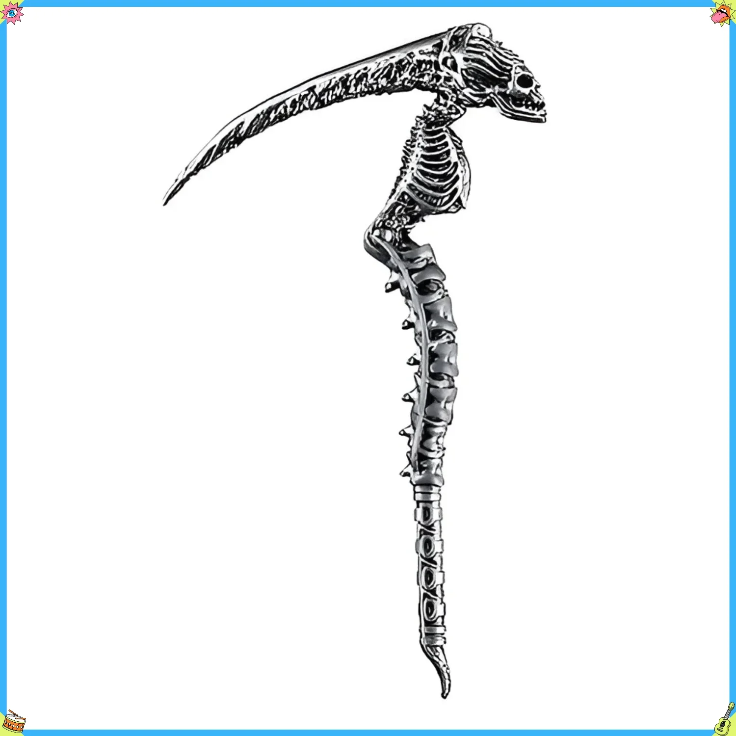 Scary Sin Scythe Skeleton Costume Set - Halloween Cosplay Party Full Kit for Adults Men Women