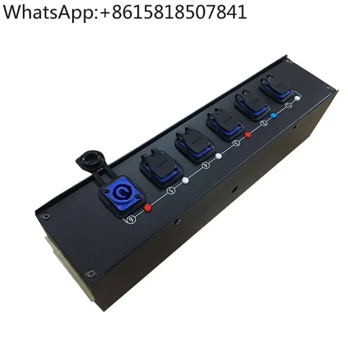 6 Way powerCON power split box for sound system