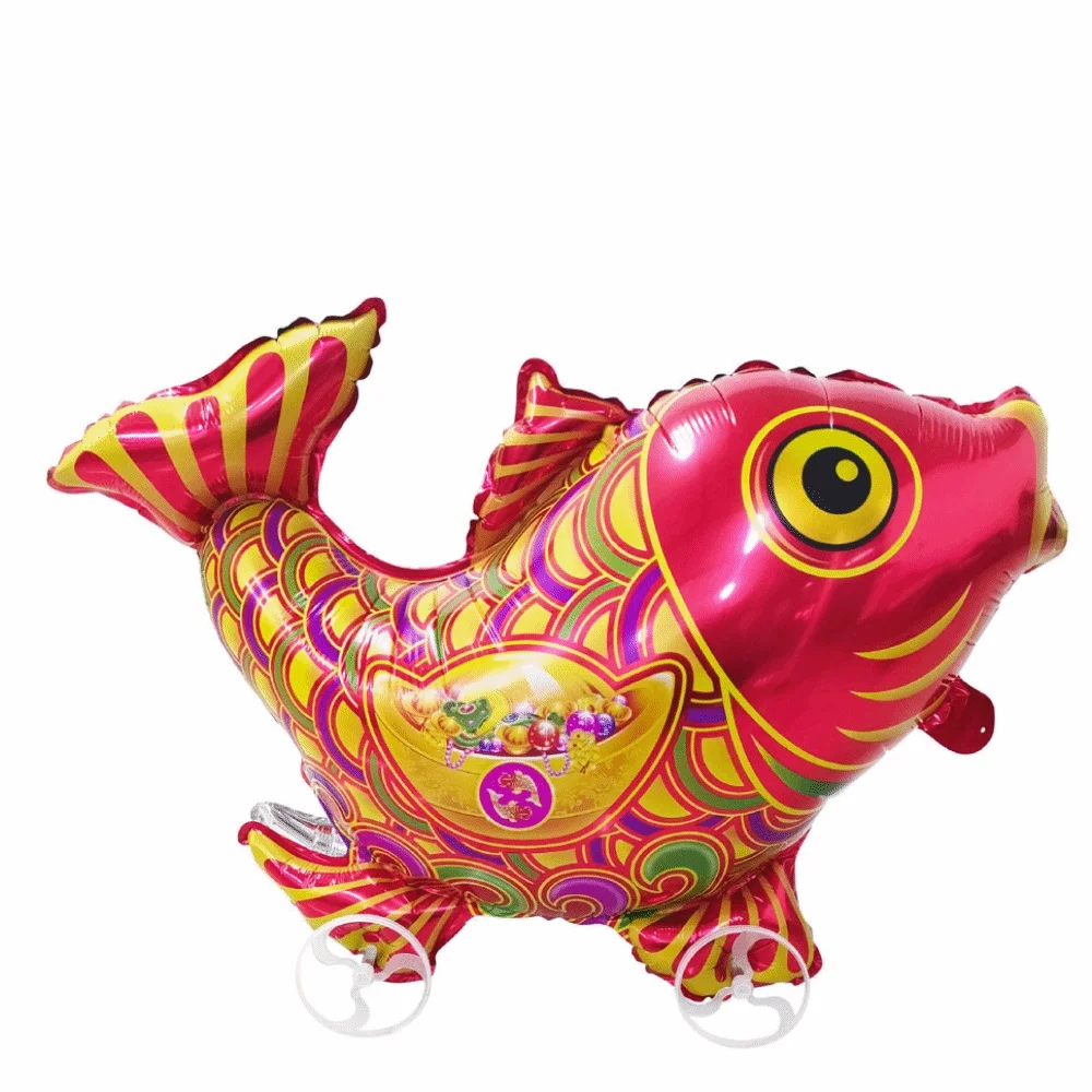 

4D Design Walking Balloon Large Size Cartoon Animal Cartoon Balloon Elephant Stand Aluminum Film Balloon With Wheel