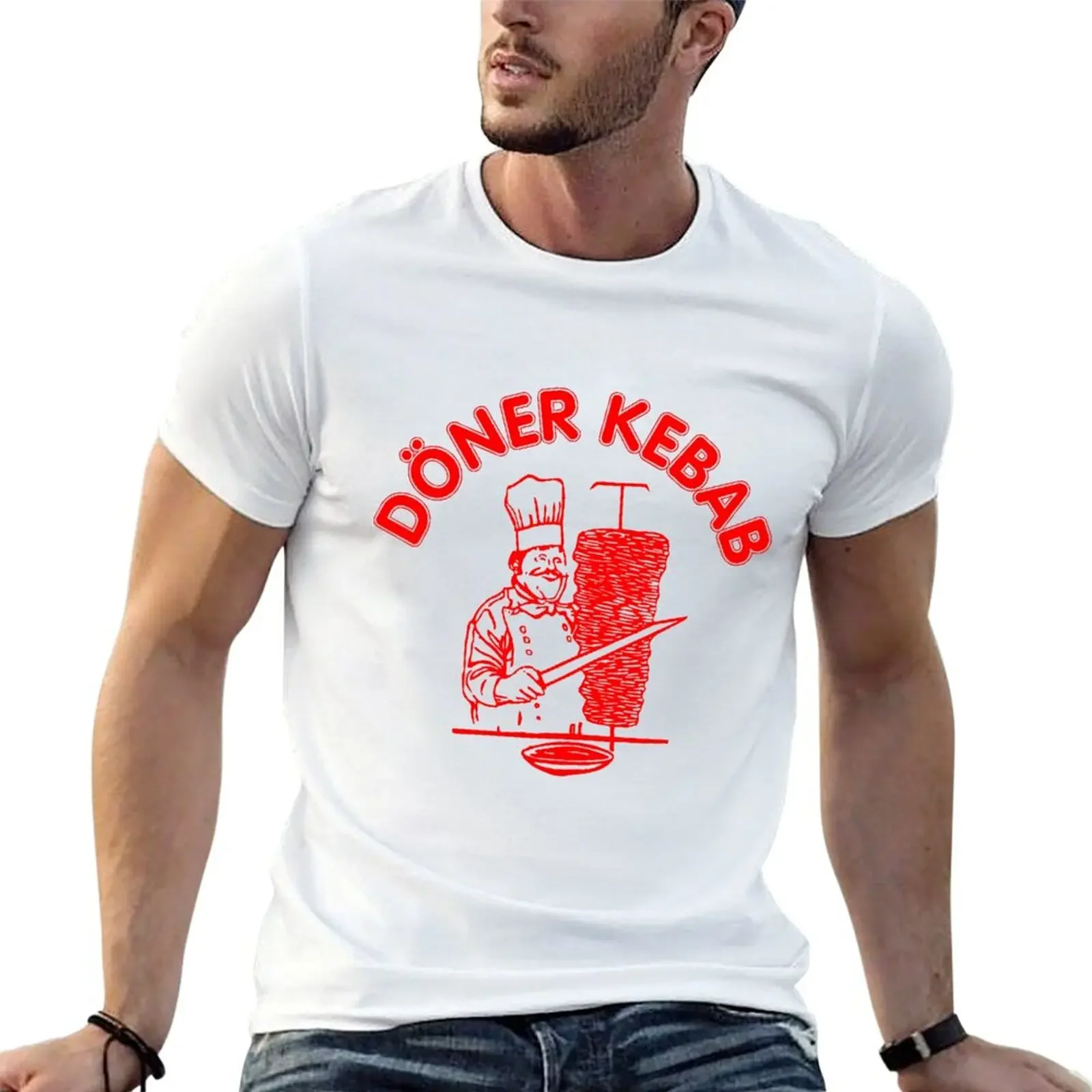 

Doner kebab T-Shirt Short sleeve tee animal prinfor boys Men's t-shirt