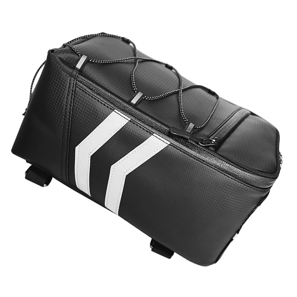 

Waterproof Tail Bag Pu Bike Rear Seat Pouch Large Capacity Cycling Backpack Reflective Areas Fits Bikes Motorcycles Easy