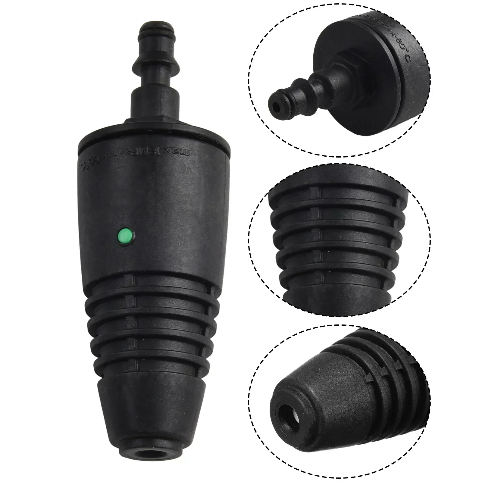 

Pressure Washer Nozzle Head Spray For Karcher PA66+gF Black 130bar 45X4X3.5cm Durable High Quality