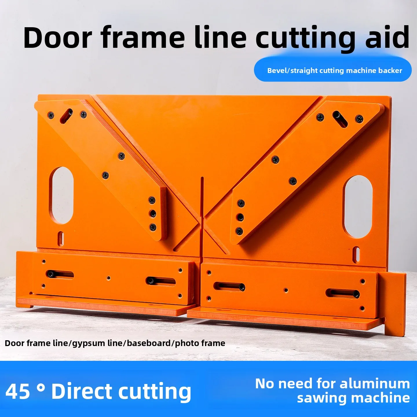45° Bevel Cutting Auxiliary Fixture - Thickened Fixed Positioning Tool for Door Window Trim & Electric Wood Panel Processing