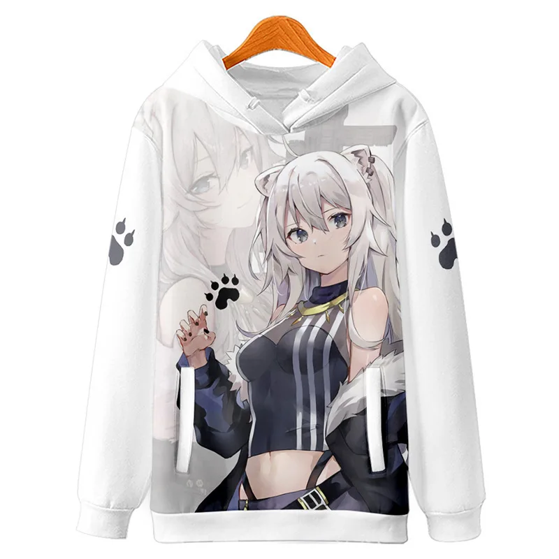 Hololive Engels VTuber shishirobotan Cosplay Hoodie 3D Gedrukt Sweatshirt Mannen Vrouwen Casual Trui Jasje