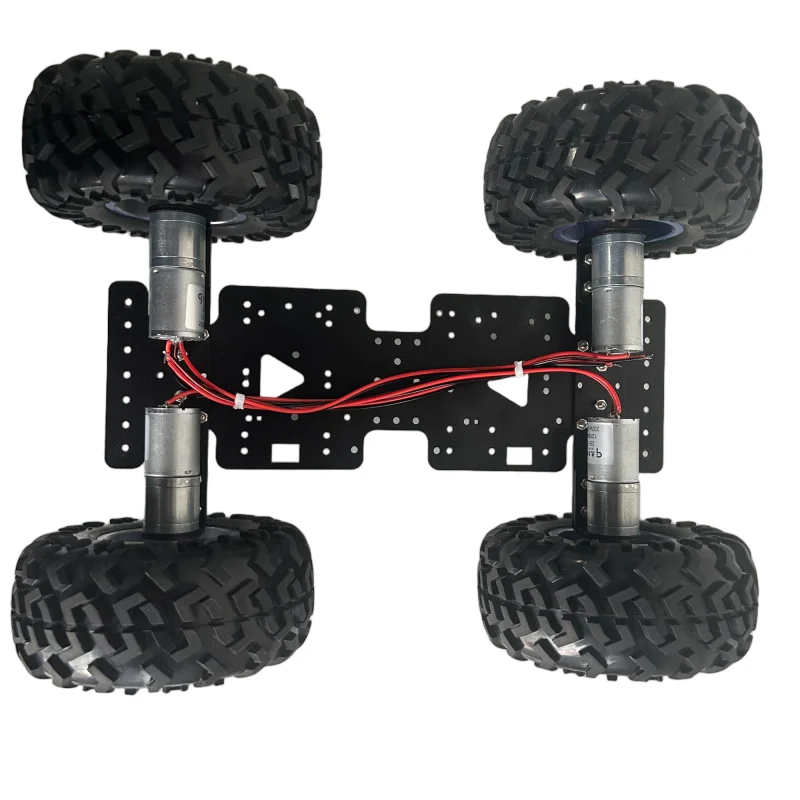 4WD Smart Ackerman Car Chassis Off-Road 130mm Wheel with 12V DC Motor RC Car For Arduino Robot DIY Kit Programmable Robot Car