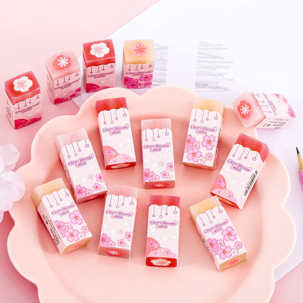 محايات زهر الكرز الوردي جرلي، محايات ساندويتش إبداعية منخفضة الأطراف بدون بقايا، محايات هدايا قرطاسية للطلاب الابتدائية #4