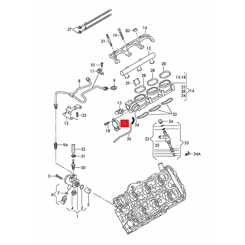 Czujnik położenia kolektora dolotowego Czujnik kąta Do Audi A5 A7 A8 Q5 Q7 VW Touareg Porsche Cayenne Paramela 06E 907386 K 95860638600