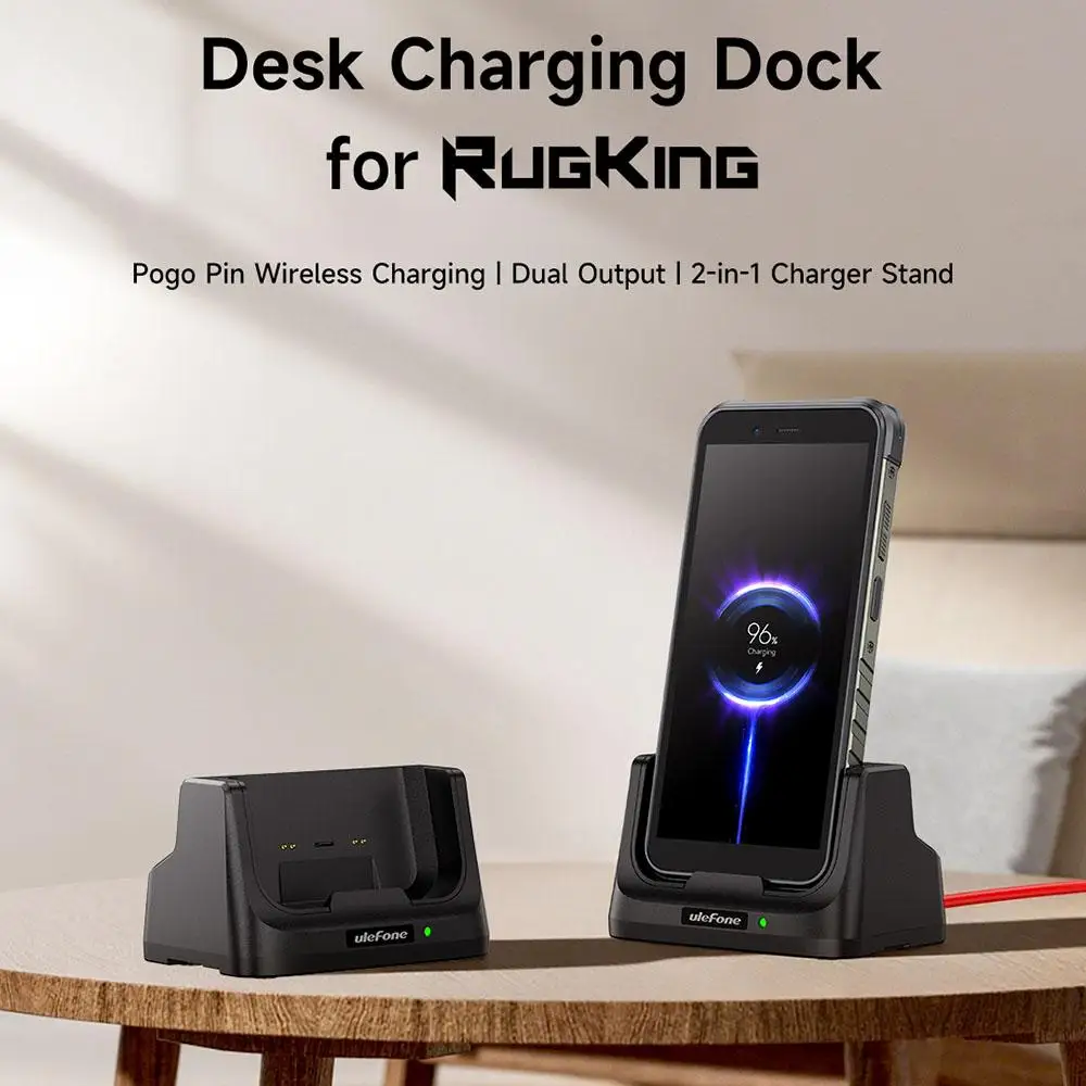 

Док-станция для зарядки Ulefone RugKing USB-C / Type-C для RugKing 2, 3, 4 Pro