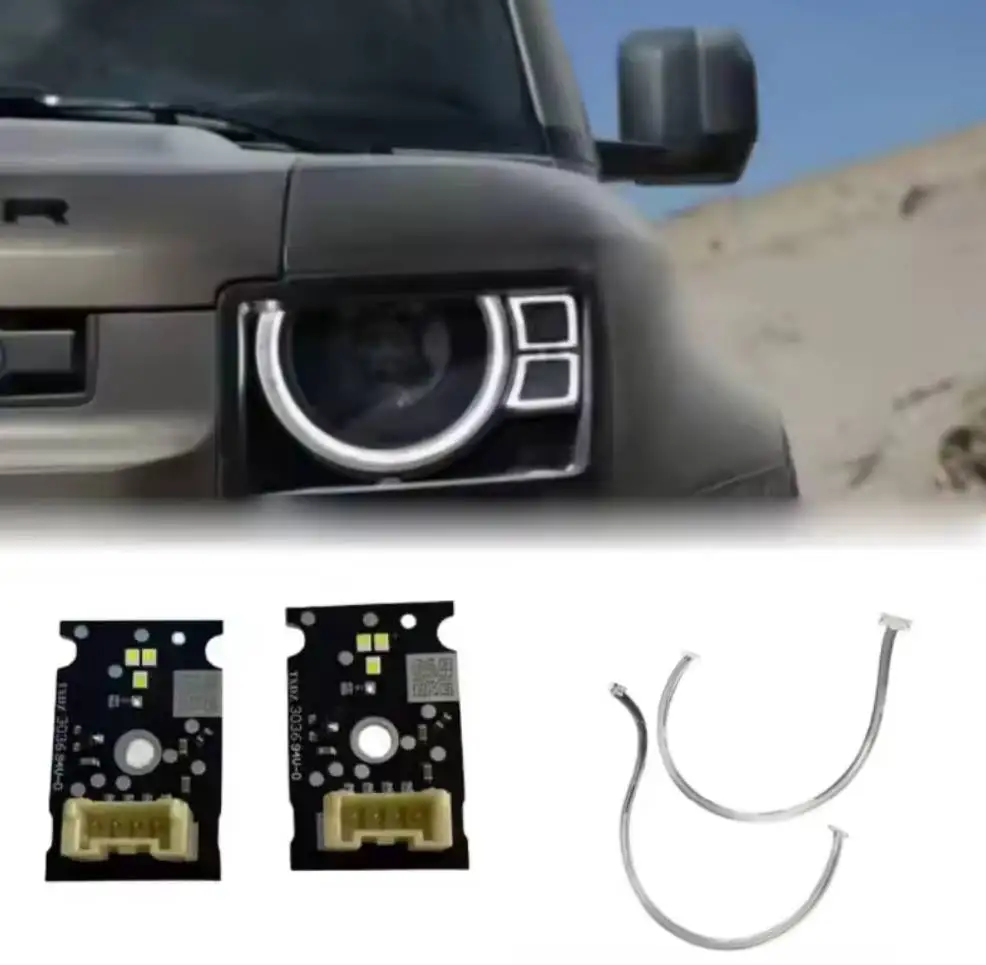 NOUVEAU Tube de phare DRL en acrylique, guide de lumière, bande lumineuse pour Land Rover Defender 2021 2022 2023 Accessoires