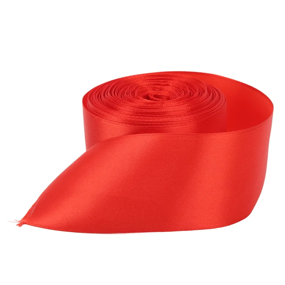

Easy to Clean Polyester Cotton Finish Line Ribbon Cut to Length Red Color Race Tape Smooth Surface Marathon Banner Relay Races