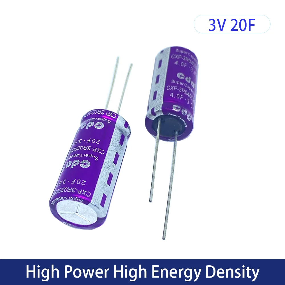 

2PCS Super Capacitors 3V20F Farad Energy Storage Gold Capacitor Taiwan CDA High Current R-Type Supercaps