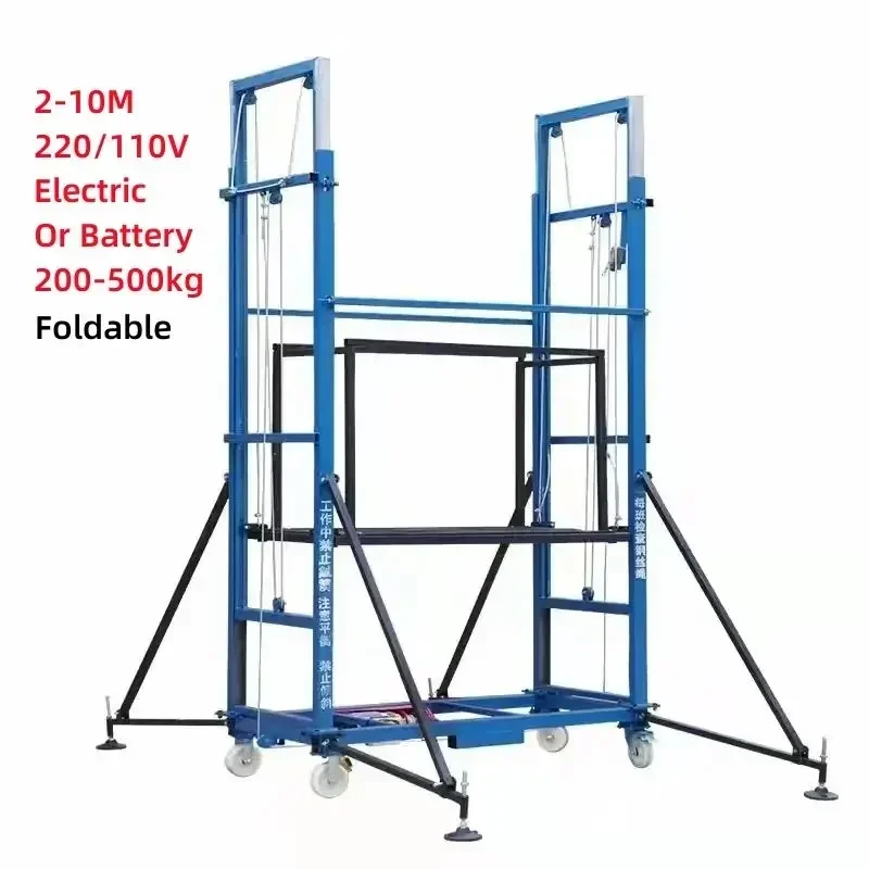 

Sanguine 500kg 6m telescopic folding electric scaffold portable safe customizable mobile hydraulic scissor lift platform