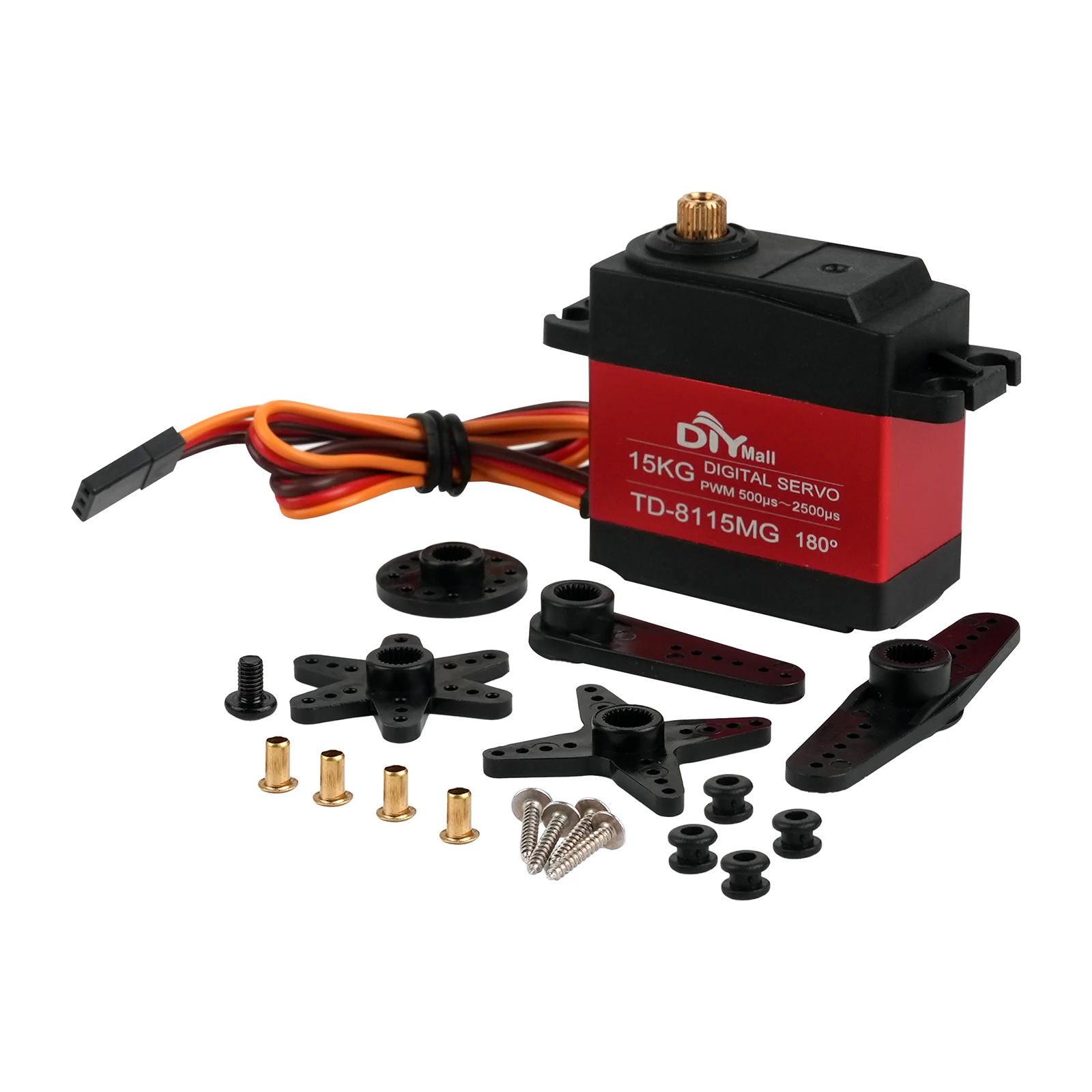 Servo Digital HV de 45KG, Motor Sin Núcleo, 8,4 V, resistente al agua, caja de aluminio con engranaje de Metal para 1/8 1/10 RC, coche, camión, Robot sobre orugas