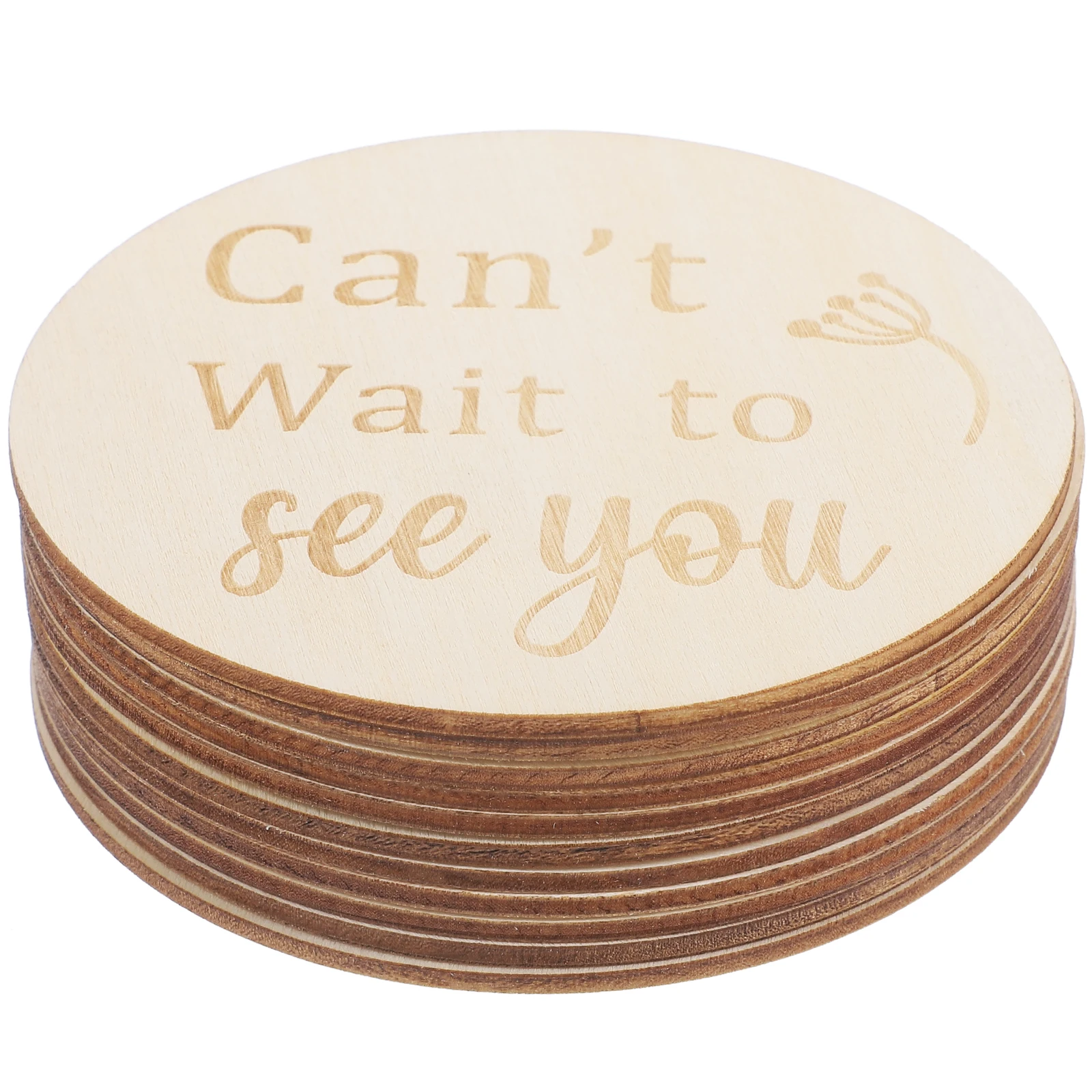11pcs Pregnancy Milestone Discs Wooden Weekly Markers Photo Prop Round Shape Double Sided Newborn Baby Milestone Cards Safe