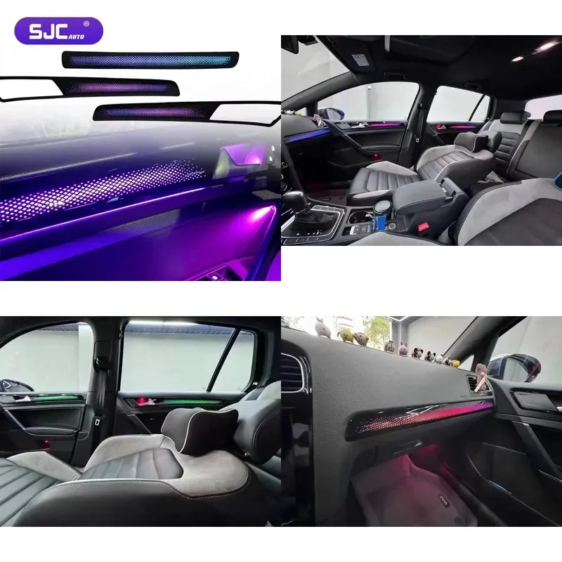Hot Sale SJC Car LHD/RHD 64-Color Ambient Lighting Kit 2014-2021 for Golf 7 MK7 LED Synchronized Rainbow Interior