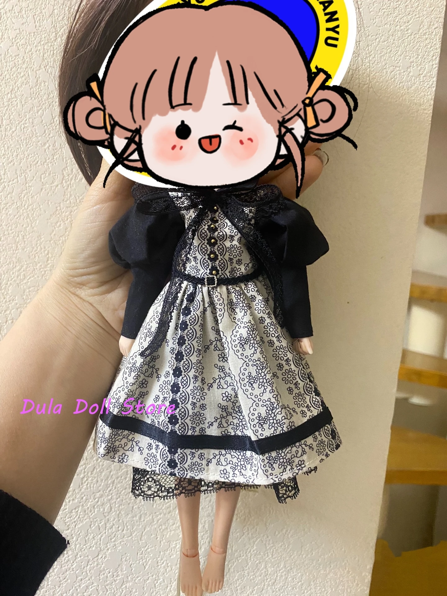 

Одежда для куклы Dula платье черное платье с цветочным рисунком Blythe ob24 ob22 Azone Licca ICY jerfish 1/6 аксессуары для шарнирных кукол