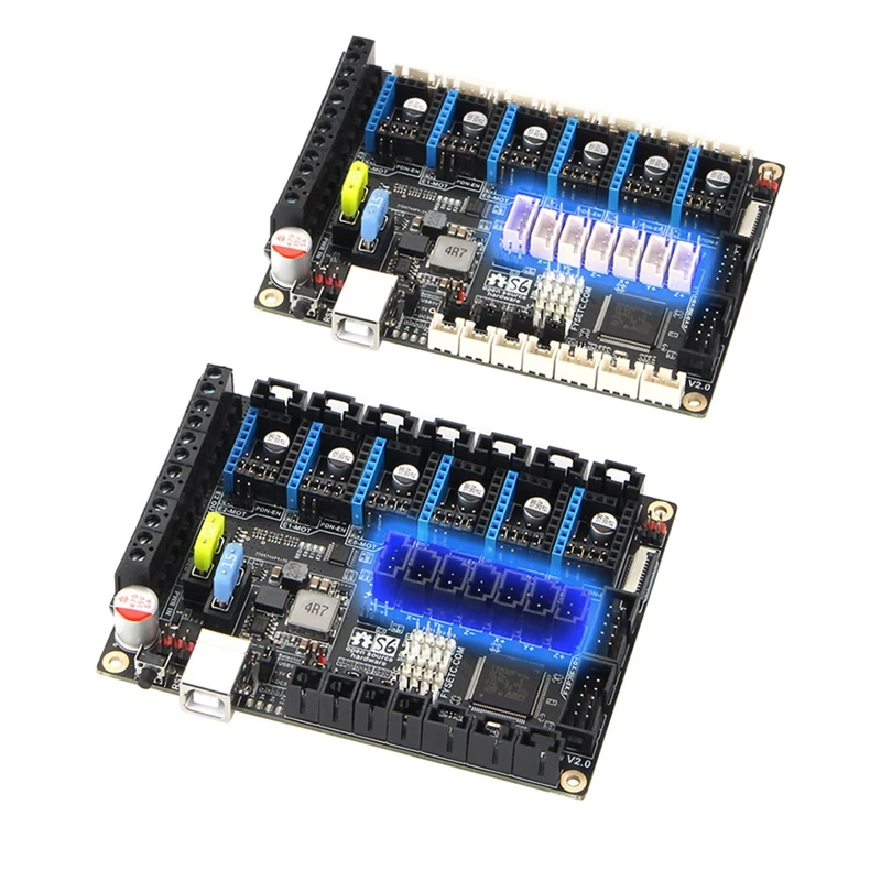 S6 V2.1 Board 32 Bit Control Board Support 6X TMC Drivers Uart/SPI Flying Wire XH Connector For VORON V1.8 V1.9