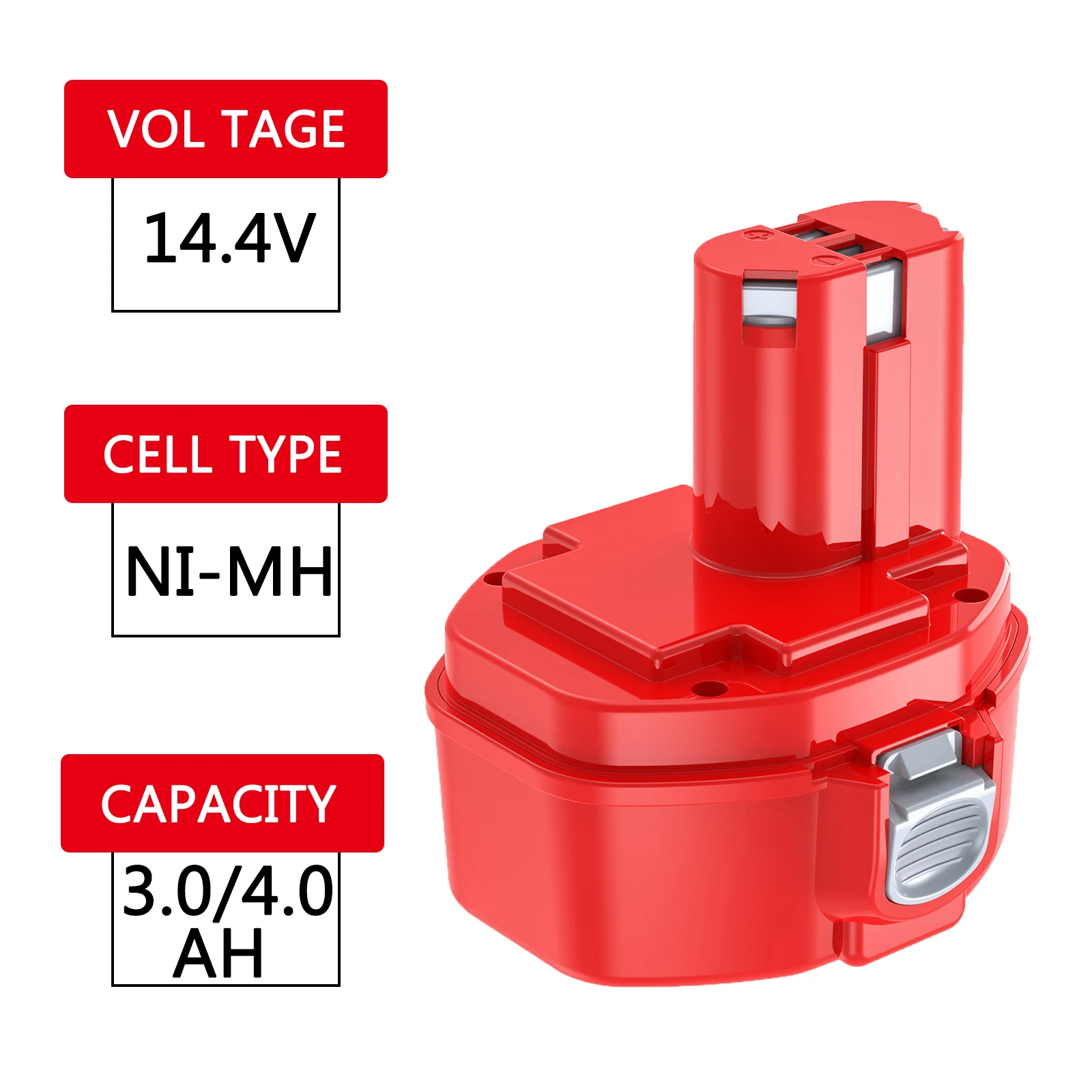 Аккумулятор Powtree 3500 мА · ч/4000 мА · ч для MAKITA 14,4 В, аккумулятор Pow Tool PA14,1422,1420,1433, 1434, 1435,6280D 6237D 6337D 8281D 6228D