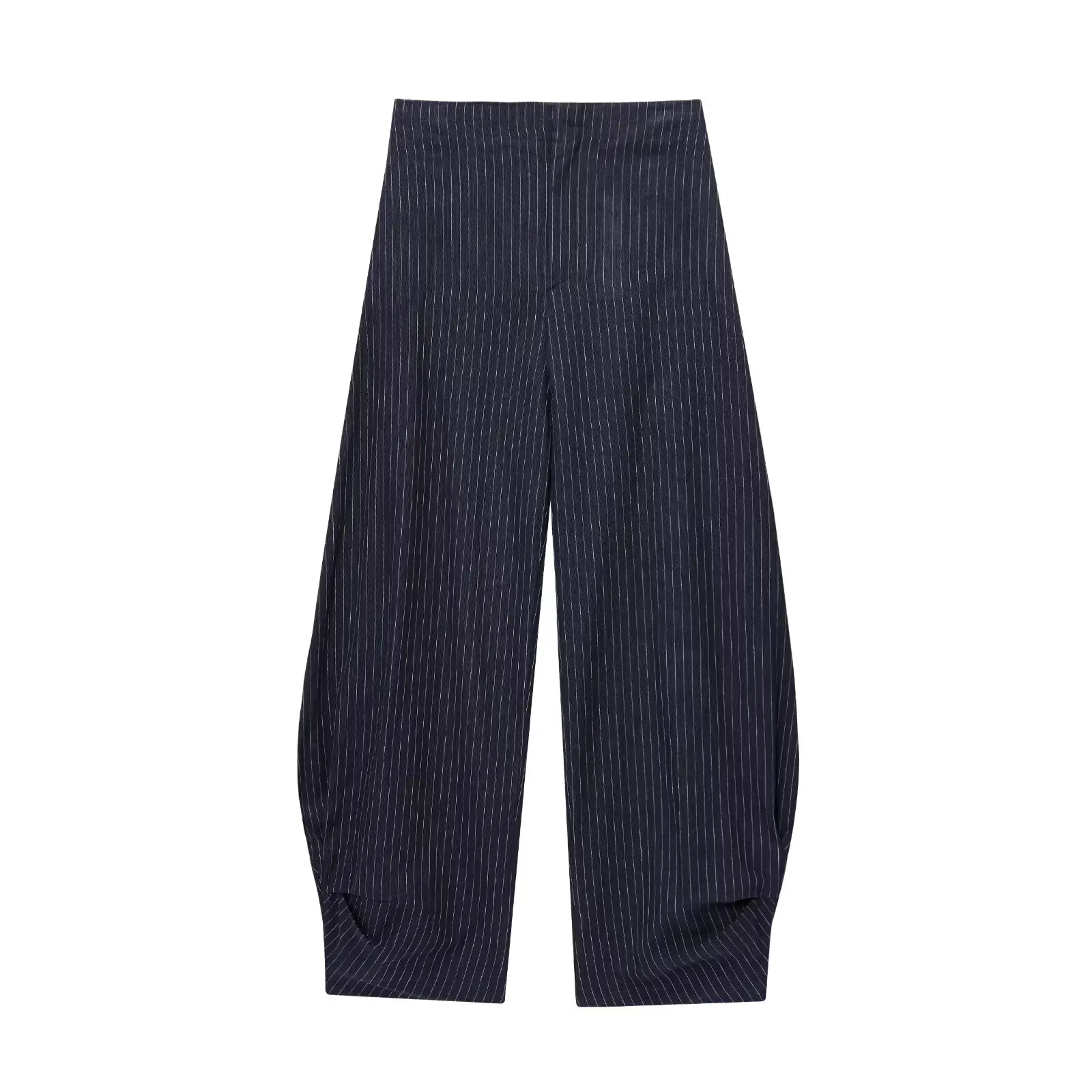 BSAY chaleco pantalones de pierna ancha 2025 otoño nuevo conjunto de dos piezas chaleco con botones a rayas simple o versión de globo pantalones casuales a rayas