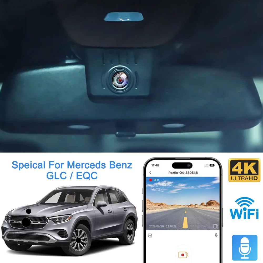 Mrec Dual Camera Wifi Front Rear 4K Auto X253 X254 Dashcam C253 C254 Dash Cam for Mercedes Benz GLC 200 220 250 300 350 43 63