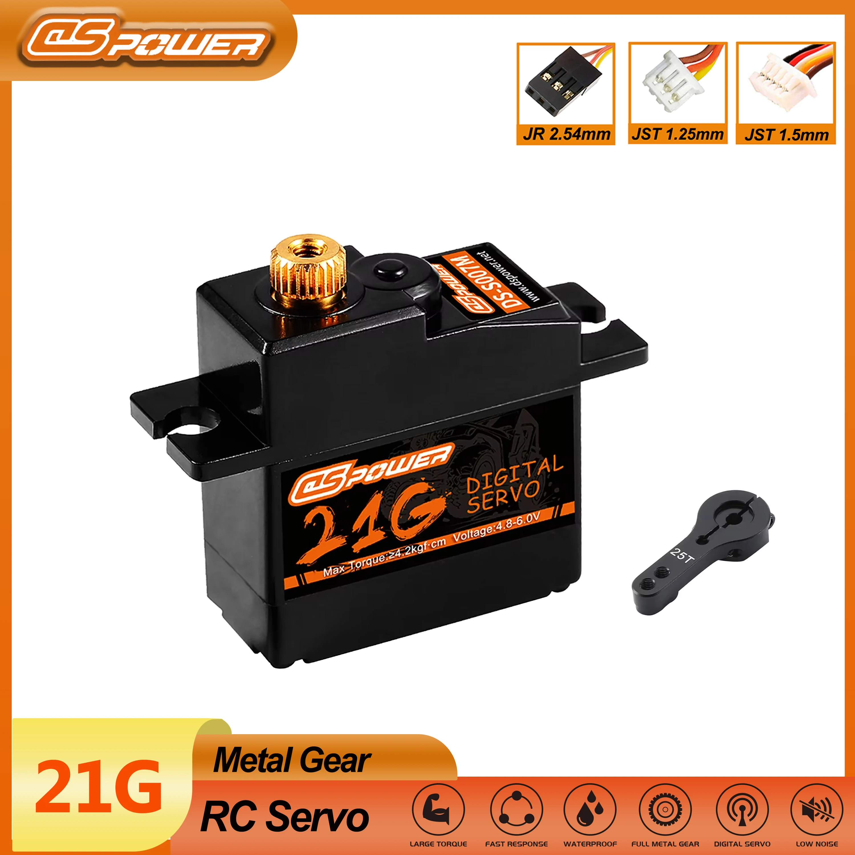 

DSPOWER 21g Metal Gear RC Mirco Servo for 1/14 1/16 1/18 RC Car Wltoys 144001 144010 MJX Hyper Go 14209 14210 Robot Plane Drone