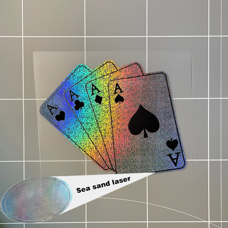 

Виниловая наклейка на окно с игральными картами, водонепроницаемая, для мотоцикла, переднего обтекателя, боковых панелей скутера, автомобиля