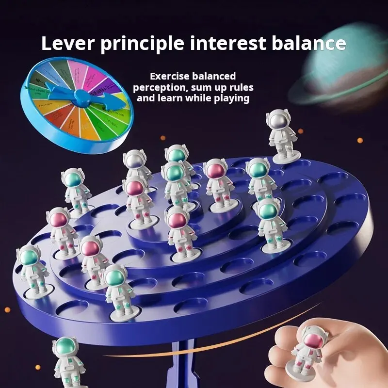 1pc Children\'s Puzzle Balance Tree Folding Space Man Board Game Leisure Parent-Child Interactive Tabletop Combat Toys