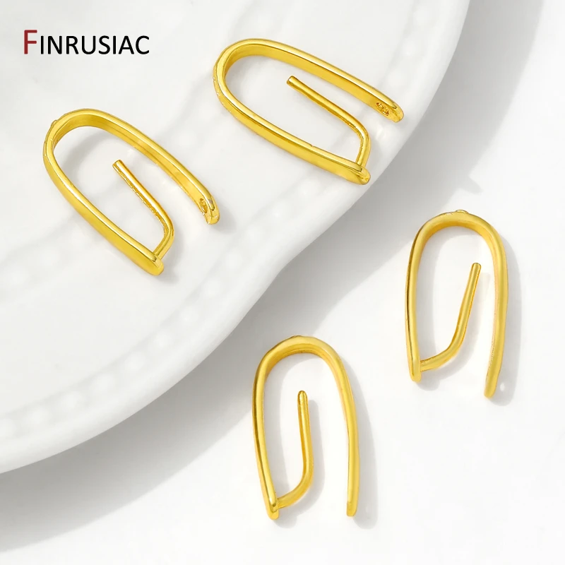 14/18K Gold Plated Brass Pendant Clip Pinch Bail Clasp Charm Connectors For DIY Necklace Jewelry Making Accessories - view 4