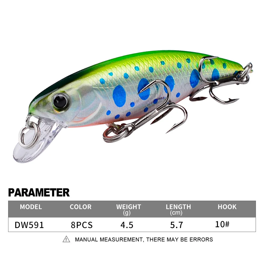 5.7cm 4.5g Submerged Noise Mino Road Subbait Long Throw Road Subbait Biomimetic Plastic Hard Bait Fish Bait Perch Mandarin Fish