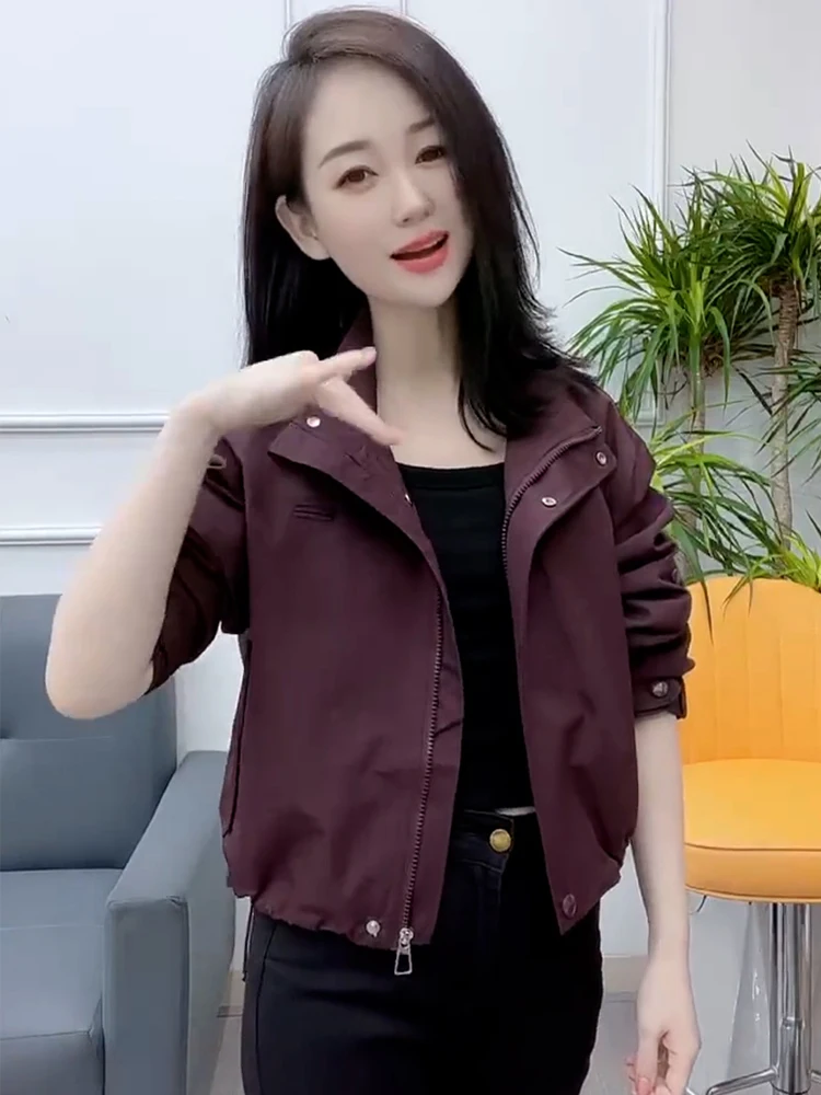 

Новая женская демисезонная куртка свободного кроя с отложным воротником: универсальная, повседневная, комфортная