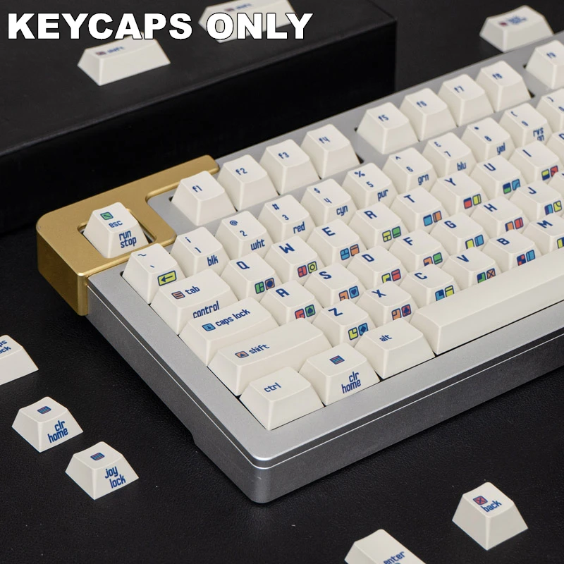 

153 Keys C64 R2 PBT Cherry Height Keycaps Dye-Sublimated Keycap Set for Mx Cherry Switch Mechanical Keyboard Kit Accessories