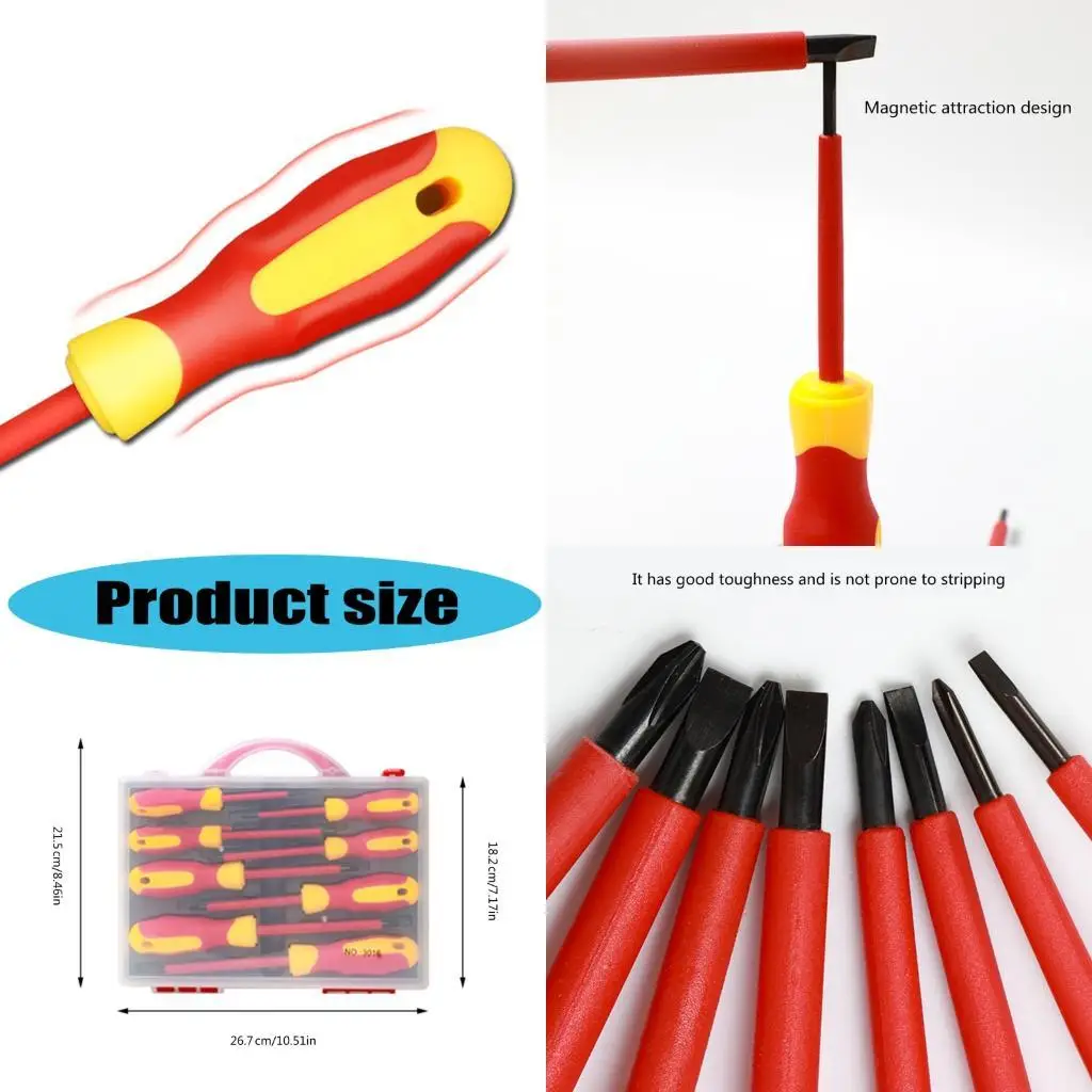 

652F Ratchet Screwdriver Hand Tool Insulated Household Electrical Screwdriver