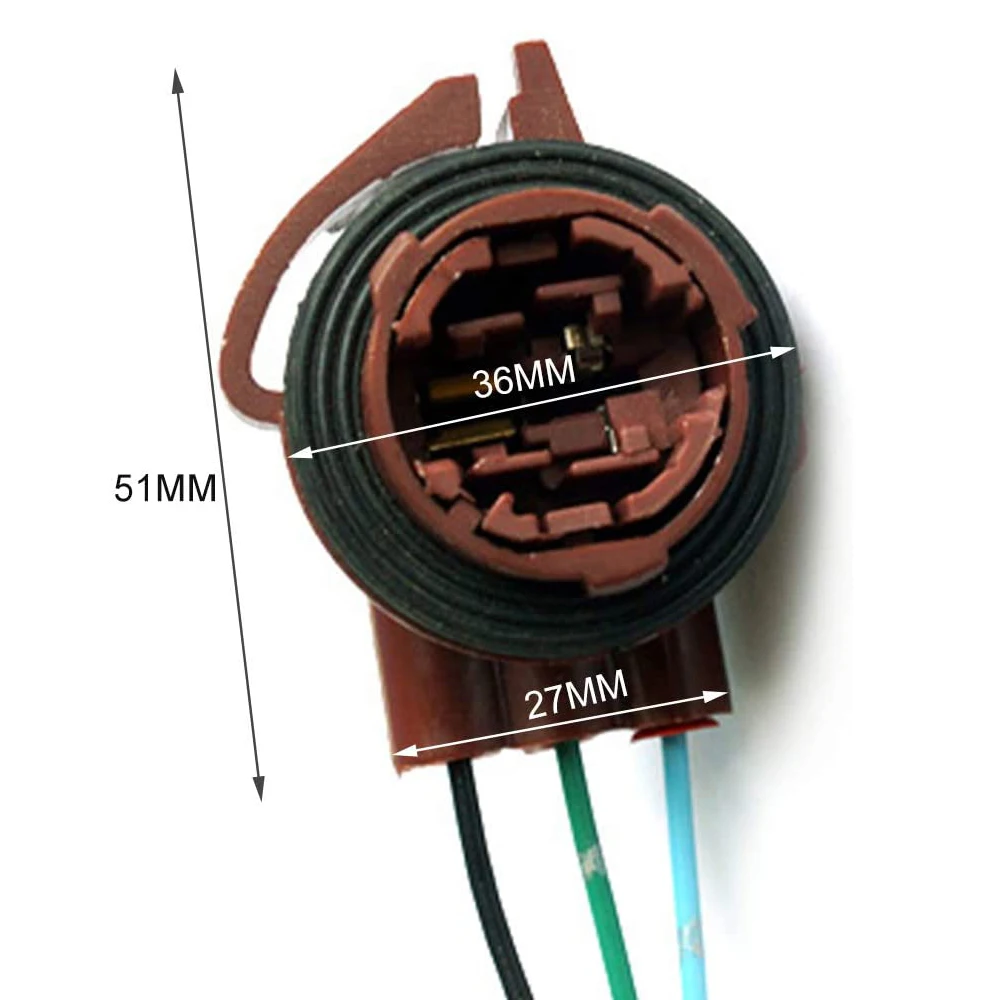 1 adet 3156 3157 3357 4157 LED ampul fren dönüş sinyal ışığı lamba soket adaptör demeti teller fiş konnektörü Wrangler için (abd araba)