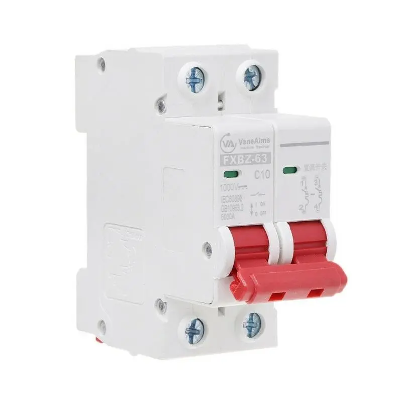 2P Solar Circuit Breaker with Rated Currents of Up to 63A for Photovoltaic Systems and Small Power Applications