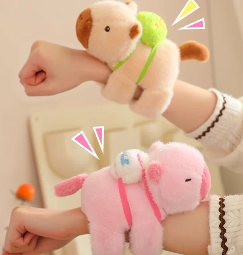 Cute Doll Bracelet Doll Panda Raccoon Capibala Plush Toy Wrist Lying Circle Decoration In Stock Gift To Good Friends