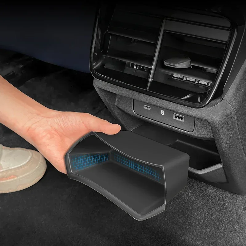 

For Geely Boyue L Atlas FX11 Starray 2024 Rear Storage Box Silicone Pad Car Interior Modified Dustproof Anti-Slip Accessories