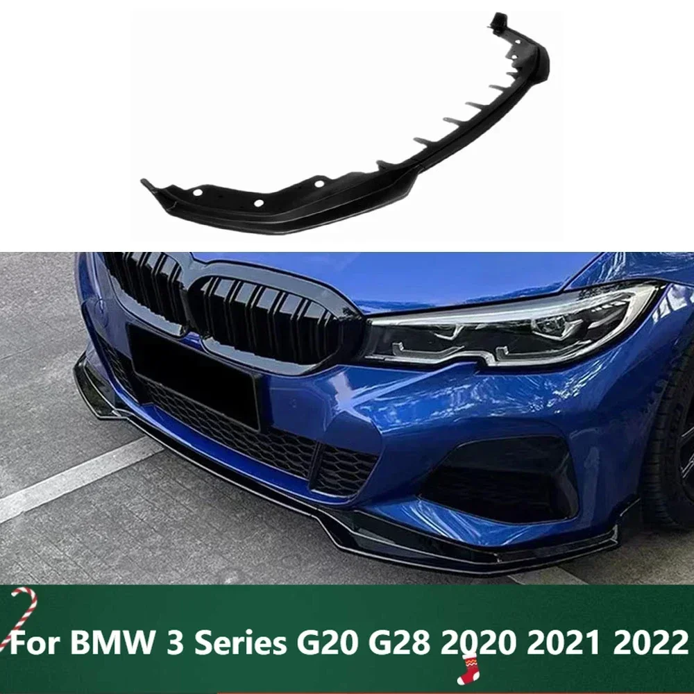 

New！Gloss Black MP Style Front Bumper Splitter Lip Spoiler Diffuser Guard Body Kit Cover For BMW 3 Series G20 G28 2020 2021 2022