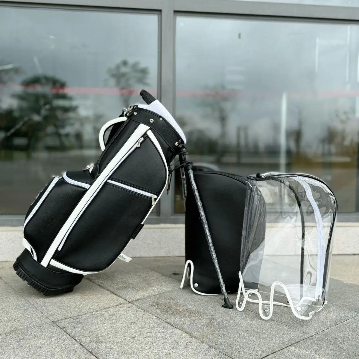 

Водонепроницаемая сумка для гольфа из ПУ – ультралегкая модель унисекс, легкий чехол для клюшек со стабильными ножками