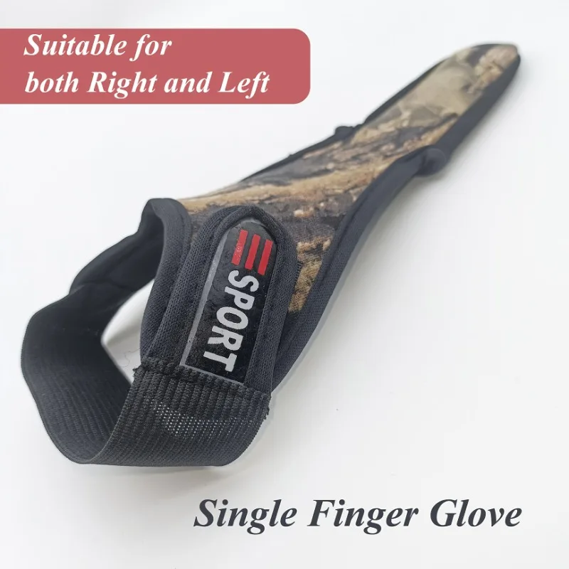 

1 шт. камуфляжные перчатки для рыбалки с одним пальцем-полиэфирная трикотажная ткань унисекс с дизайнерской пряжкой, многофункциональная для улучшения скорости ловли