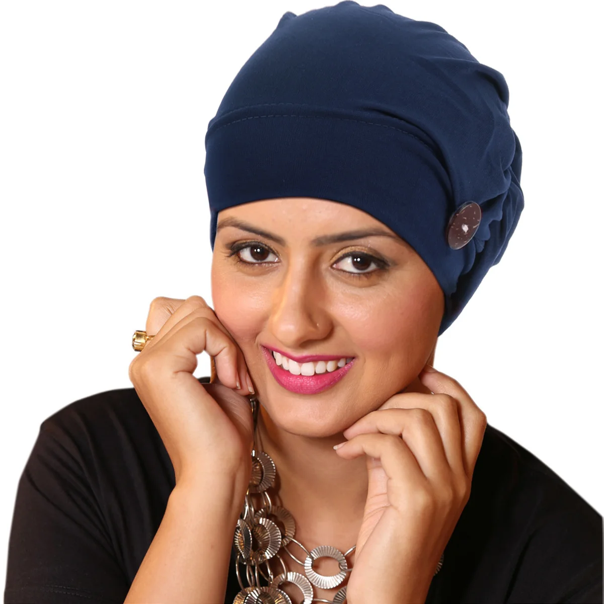 

1pc Multicolor Chemotherapy Cap Polyester Stretch Turban Wrap For Women Sleeping Night Windproof Headscarf Hat