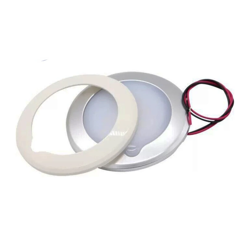 LED Reading Roof Lamp Vehicle Lights Ceiling Lamp Car Dimmable Dome Light Touch Dimmer Switc 12V 24V Reaing Ceiling Dia 150MM